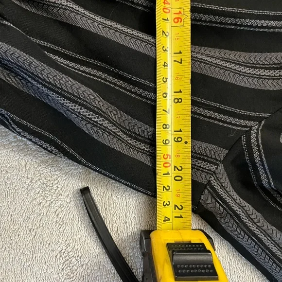 Black Grey‎ Stripe Tiered Ruffled Maxi Dress Terra Sky - Picture 7 of 7